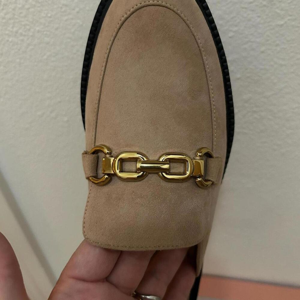 Lisa Vicky ZINGX-V Tan Camel Suede Loafers – Size 8.5M – BNIB